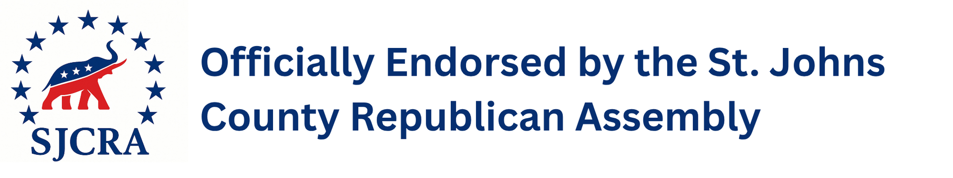 Officially Endorsed by the St. Johns County Republican Assembly, with the SJCRA seal